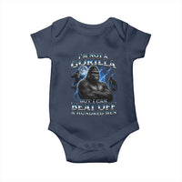 Im Not A Gorilla But I Can Beat Off A 100 Men Baby Onesie Funny Quotes
