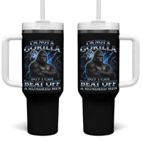 Im Not A Gorilla But I Can Beat Off A 100 Men Tumbler With Handle Funny Quotes