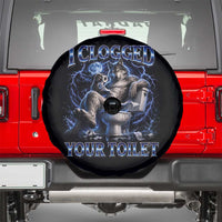 I Clogged Your Toilet Alpha Wolf Meme Spare Tire Cover Funny Unhinged Stupid Brainrot