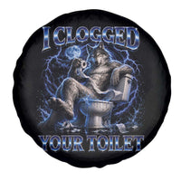 I Clogged Your Toilet Alpha Wolf Meme Spare Tire Cover Funny Unhinged Stupid Brainrot