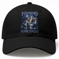 I Clogged Your Toilet Alpha Wolf Meme Baseball Cap Funny Unhinged Stupid Brainrot