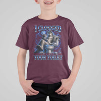 I Clogged Your Toilet Alpha Wolf Meme T Shirt For Kid Funny Unhinged Stupid Brainrot