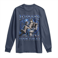 I Clogged Your Toilet Alpha Wolf Meme Long Sleeve Shirt Funny Unhinged Stupid Brainrot
