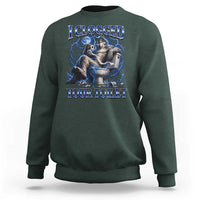 I Clogged Your Toilet Alpha Wolf Meme Sweatshirt Funny Unhinged Stupid Brainrot
