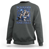 I Clogged Your Toilet Alpha Wolf Meme Sweatshirt Funny Unhinged Stupid Brainrot