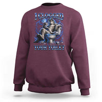 I Clogged Your Toilet Alpha Wolf Meme Sweatshirt Funny Unhinged Stupid Brainrot