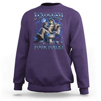 I Clogged Your Toilet Alpha Wolf Meme Sweatshirt Funny Unhinged Stupid Brainrot