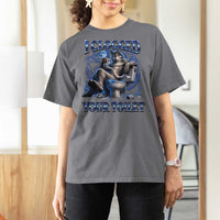 I Clogged Your Toilet Alpha Wolf Meme T Shirt For Women Funny Unhinged Stupid Brainrot
