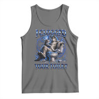 I Clogged Your Toilet Alpha Wolf Meme Tank Top Funny Unhinged Stupid Brainrot