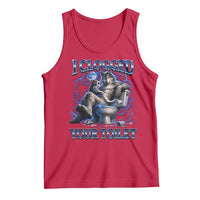 I Clogged Your Toilet Alpha Wolf Meme Tank Top Funny Unhinged Stupid Brainrot