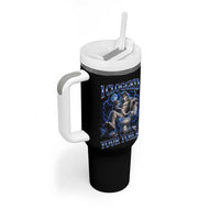 I Clogged Your Toilet Alpha Wolf Meme Tumbler With Handle Funny Unhinged Stupid Brainrot