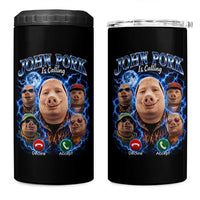 John Pork Calling 4 in 1 Can Cooler Tumbler Funny Answer Call Phone Brainrot Meme Vintage Bootleg Graphic