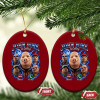 John Pork Calling Ceramic Ornament Funny Answer Call Phone Brainrot Meme Vintage Bootleg Graphic