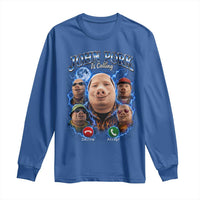 John Pork Calling Long Sleeve Shirt Funny Answer Call Phone Brainrot Meme Vintage Bootleg Graphic