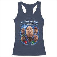 John Pork Calling Racerback Tank Top Funny Answer Call Phone Brainrot Meme Vintage Bootleg Graphic