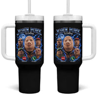 John Pork Calling Tumbler With Handle Funny Answer Call Phone Brainrot Meme Vintage Bootleg Graphic