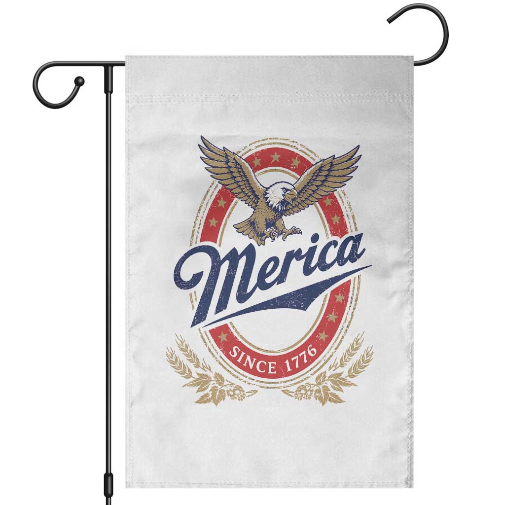 Retro Merica Eagle Funny 4th Of July Garden Flag Vintage Independence Day 1776