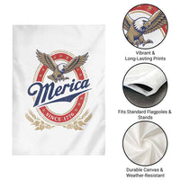Retro Merica Eagle Funny 4th Of July Garden Flag Vintage Independence Day 1776