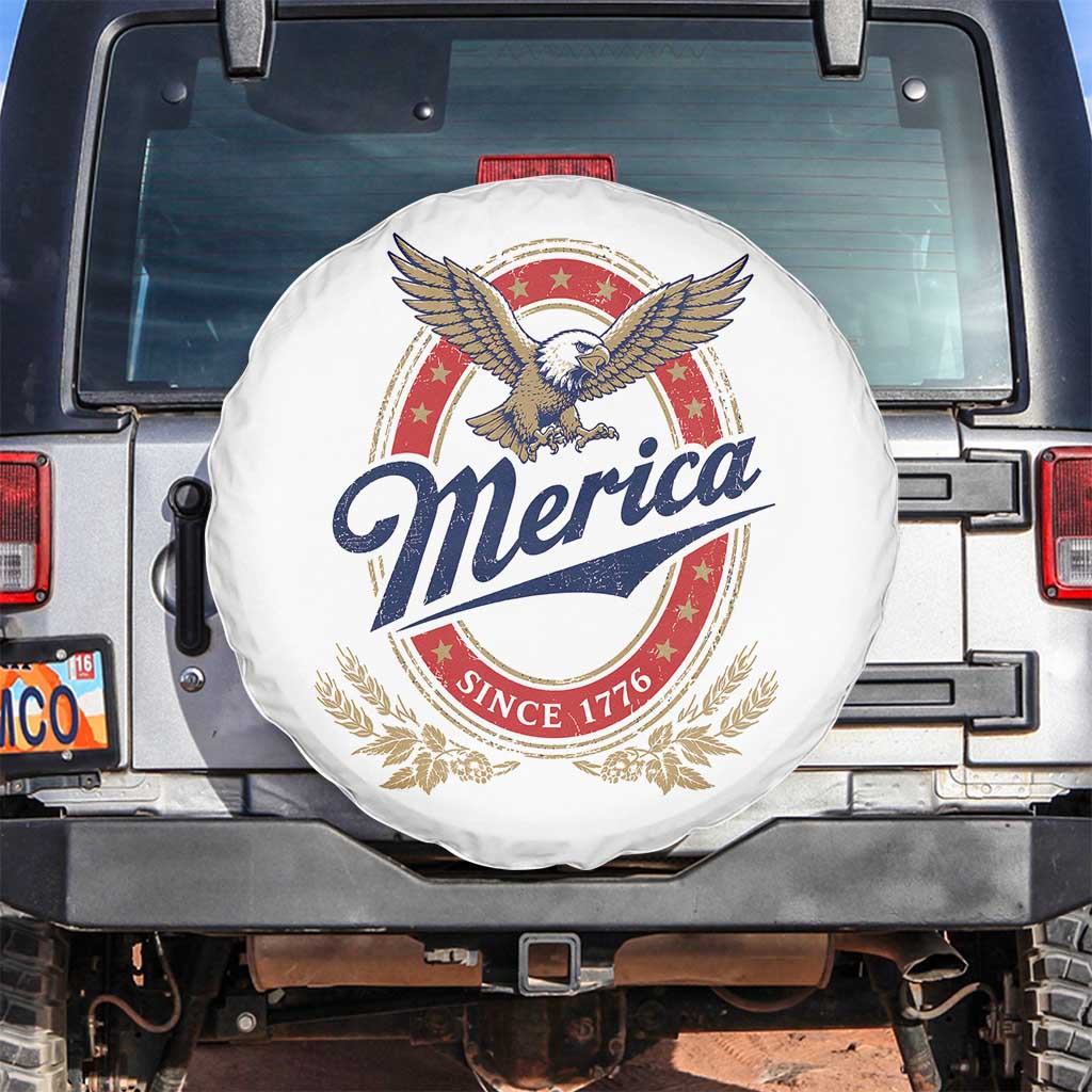 Retro Merica Eagle Funny 4th Of July Spare Tire Cover Vintage Independence Day 1776