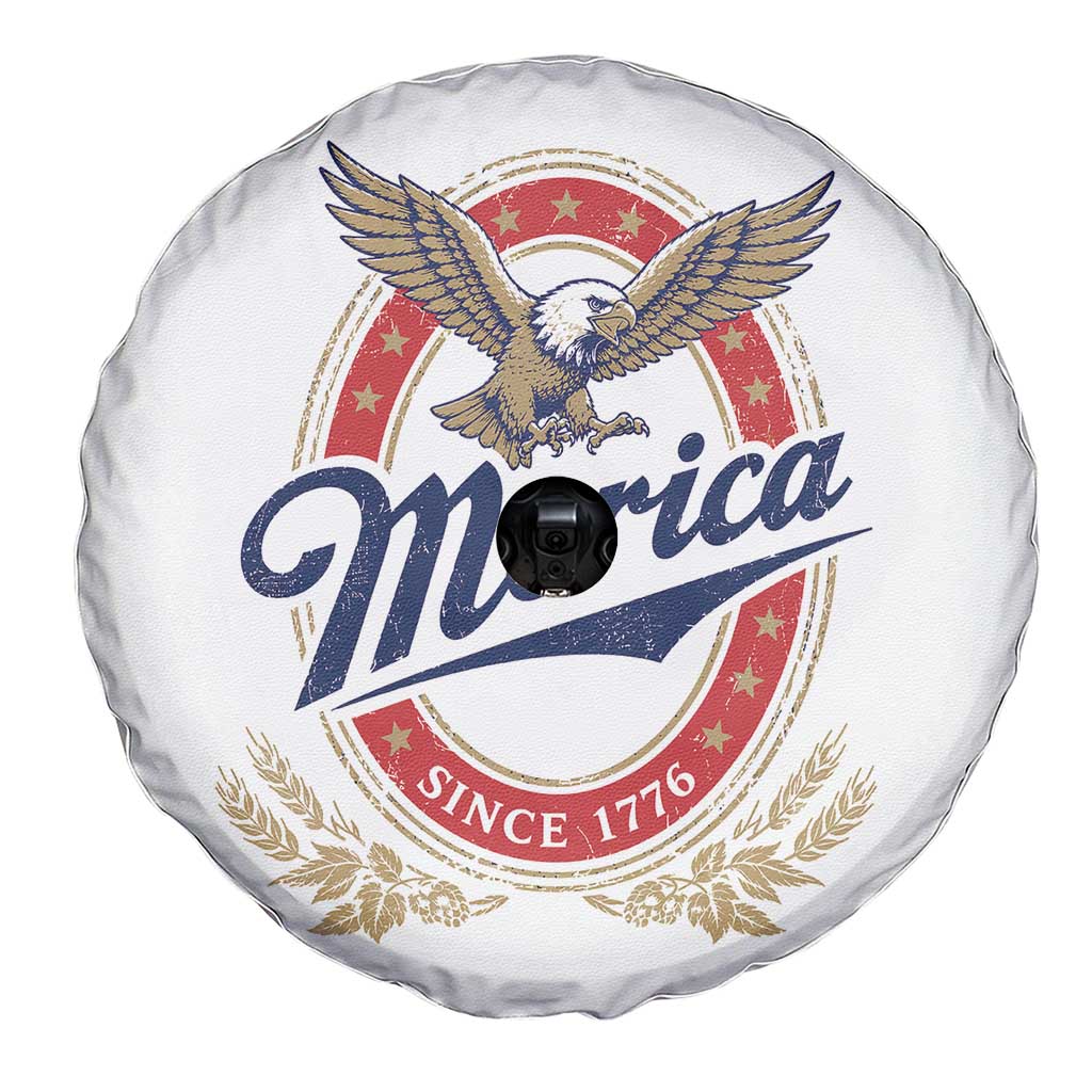 Retro Merica Eagle Funny 4th Of July Spare Tire Cover Vintage Independence Day 1776
