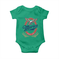 Retro Merica Eagle Funny 4th Of July Baby Onesie Vintage Independence Day 1776