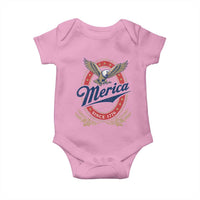 Retro Merica Eagle Funny 4th Of July Baby Onesie Vintage Independence Day 1776