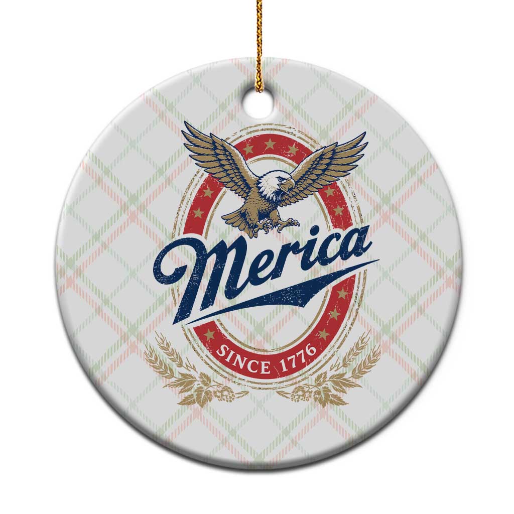 Retro Merica Eagle Funny 4th Of July Ceramic Ornament Vintage Independence Day 1776