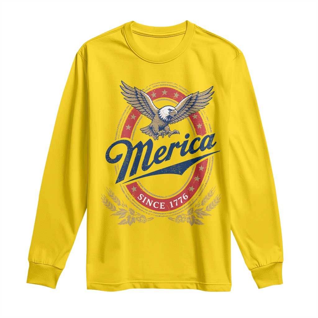 Retro Merica Eagle Funny 4th Of July Long Sleeve Shirt Vintage Independence Day 1776