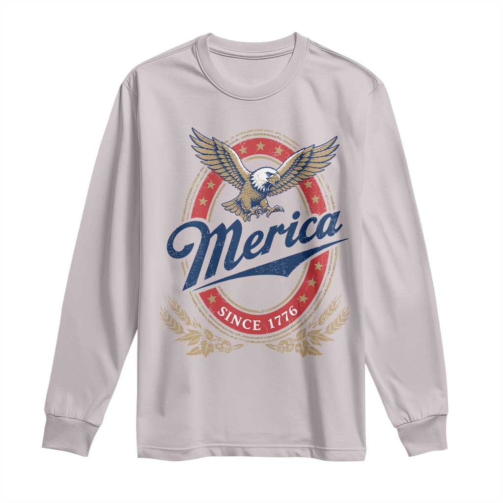 Retro Merica Eagle Funny 4th Of July Long Sleeve Shirt Vintage Independence Day 1776