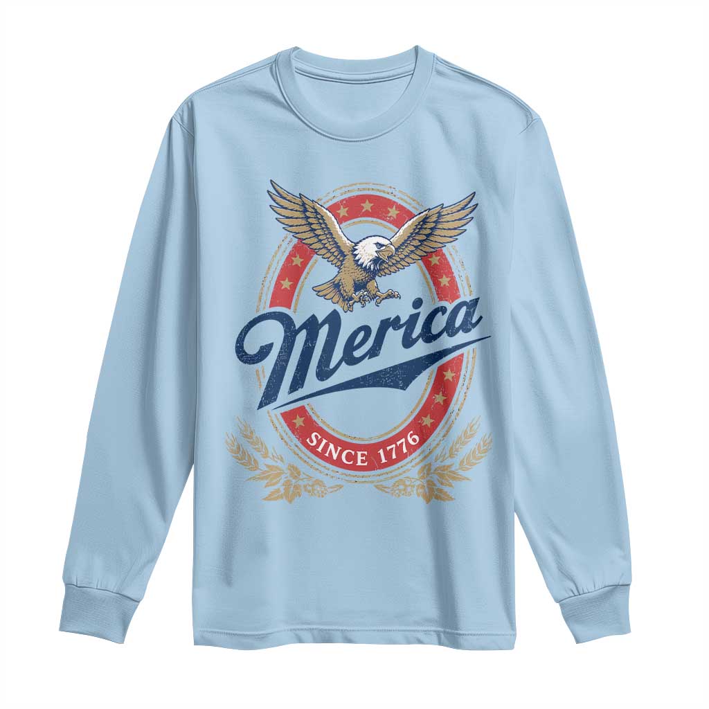 Retro Merica Eagle Funny 4th Of July Long Sleeve Shirt Vintage Independence Day 1776