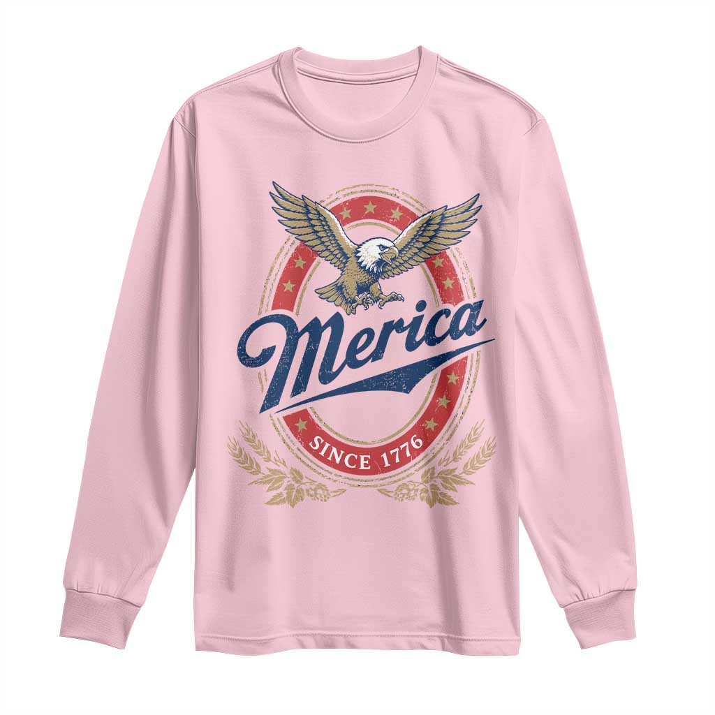 Retro Merica Eagle Funny 4th Of July Long Sleeve Shirt Vintage Independence Day 1776