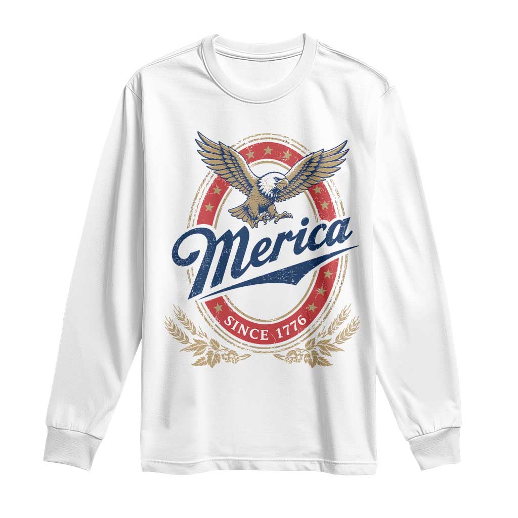 Retro Merica Eagle Funny 4th Of July Long Sleeve Shirt Vintage Independence Day 1776