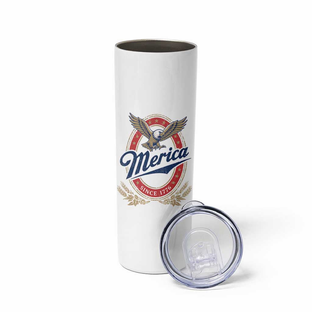 Retro Merica Eagle Funny 4th Of July Skinny Tumbler Vintage Independence Day 1776