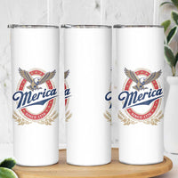 Retro Merica Eagle Funny 4th Of July Skinny Tumbler Vintage Independence Day 1776
