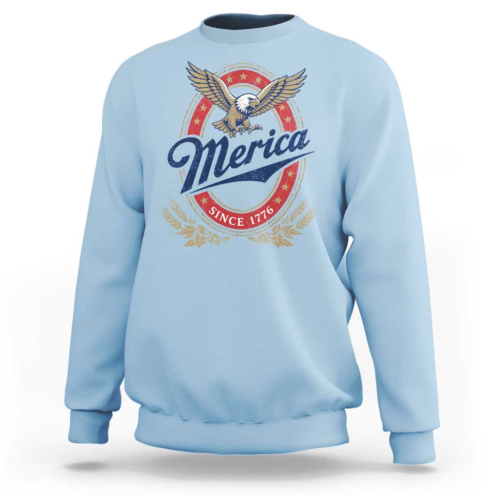 Retro Merica Eagle Funny 4th Of July Sweatshirt Vintage Independence Day 1776