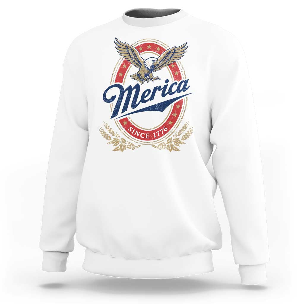 Retro Merica Eagle Funny 4th Of July Sweatshirt Vintage Independence Day 1776
