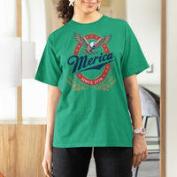 Retro Merica Eagle Funny 4th Of July T Shirt For Women Vintage Independence Day 1776