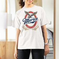 Retro Merica Eagle Funny 4th Of July T Shirt For Women Vintage Independence Day 1776
