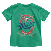 Retro Merica Eagle Funny 4th Of July Toddler T Shirt Vintage Independence Day 1776