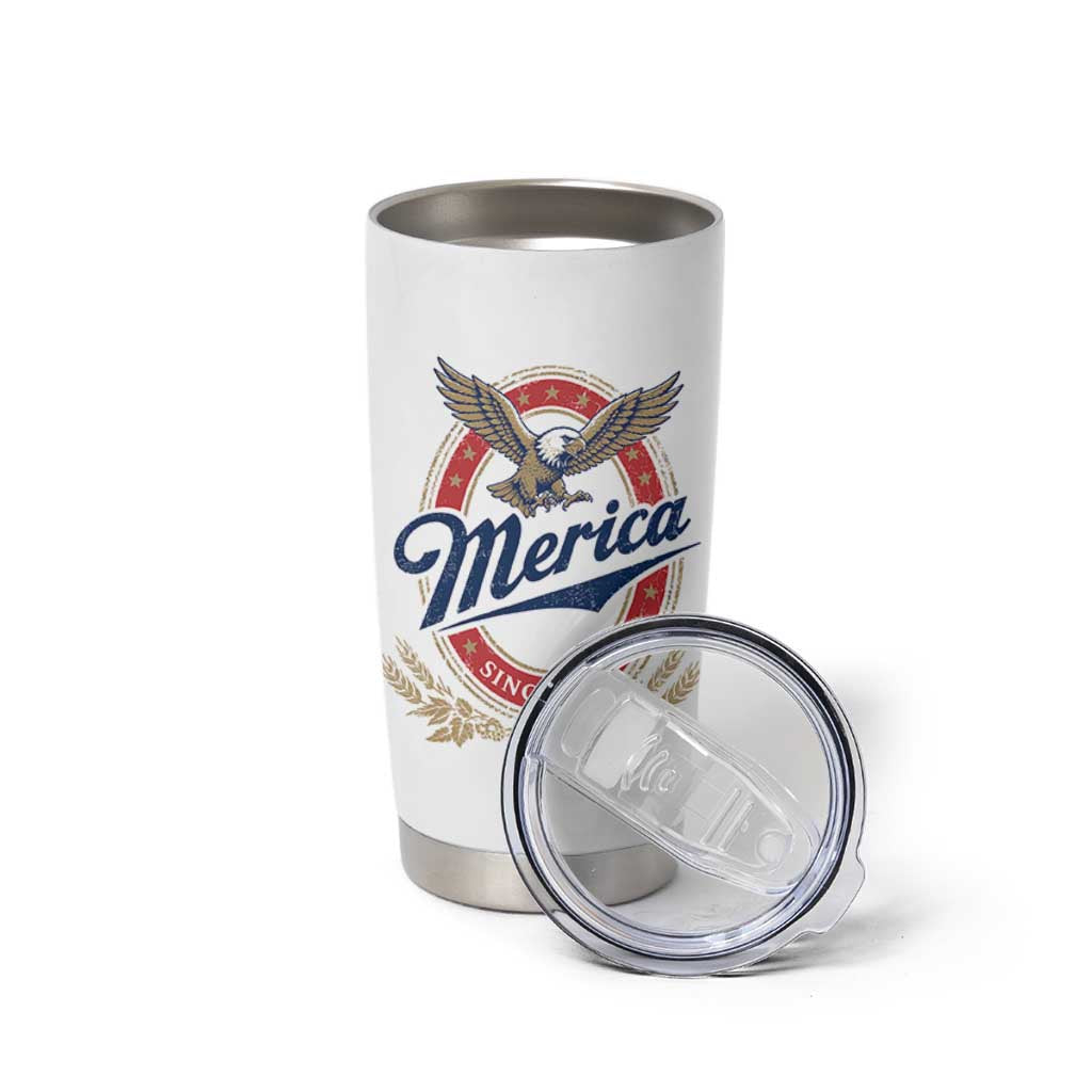 Retro Merica Eagle Funny 4th Of July Tumbler Cup Vintage Independence Day 1776