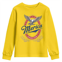 Retro Merica Eagle Funny 4th Of July Youth Sweatshirt Vintage Independence Day 1776