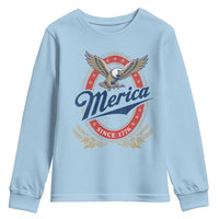 Retro Merica Eagle Funny 4th Of July Youth Sweatshirt Vintage Independence Day 1776