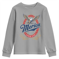 Retro Merica Eagle Funny 4th Of July Youth Sweatshirt Vintage Independence Day 1776