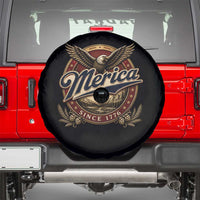 Retro Merica Eagle 4th Of July Spare Tire Cover Vintage 1776 Independence Day