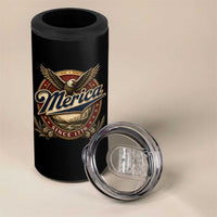 Retro Merica Eagle 4th Of July 4 in 1 Can Cooler Tumbler Vintage 1776 Independence Day