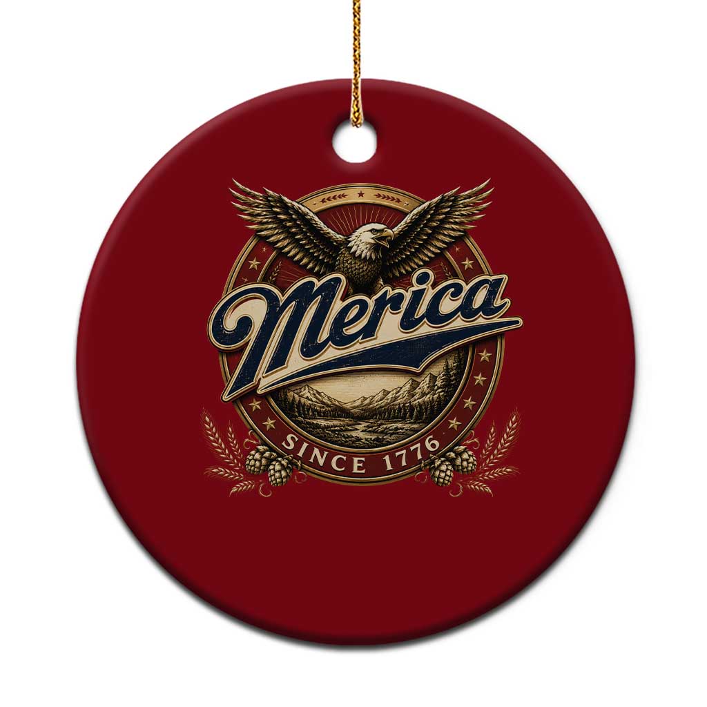 Retro Merica Eagle 4th Of July Ceramic Ornament Vintage 1776 Independence Day