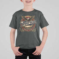 Retro Merica Eagle 4th Of July T Shirt For Kid Vintage 1776 Independence Day