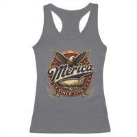 Retro Merica Eagle 4th Of July Racerback Tank Top Vintage 1776 Independence Day