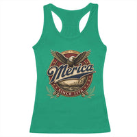 Retro Merica Eagle 4th Of July Racerback Tank Top Vintage 1776 Independence Day