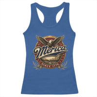 Retro Merica Eagle 4th Of July Racerback Tank Top Vintage 1776 Independence Day